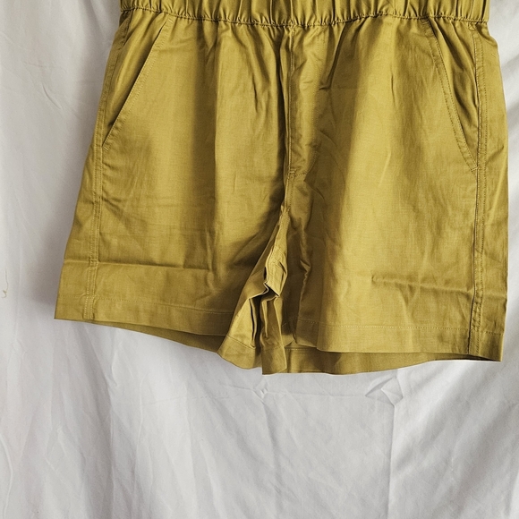 High Waist Mustard Yellow Women's Shorts - Picture 1 of 1